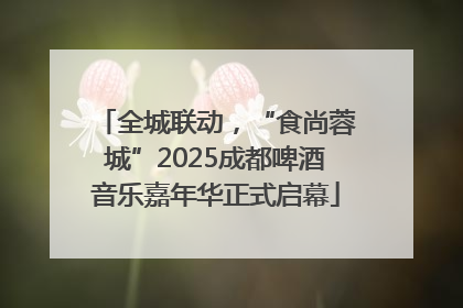 全城联动，“食尚蓉城”2025成都啤酒音乐嘉年华正式启幕