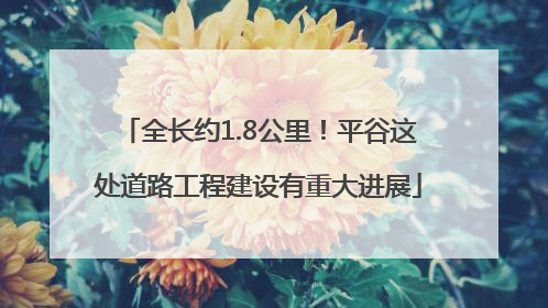 全长约1.8公里！平谷这处道路工程建设有重大进展
