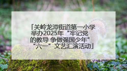 关岭龙潭街道第一小学举办2025年“牢记党的教导 争做强国少年”“六一”文艺汇演活动