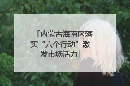 内蒙古海南区落实“六个行动”激发市场活力