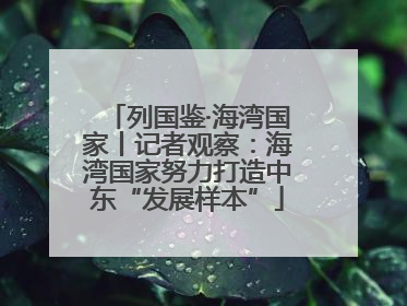 列国鉴·海湾国家丨记者观察：海湾国家努力打造中东“发展样本”
