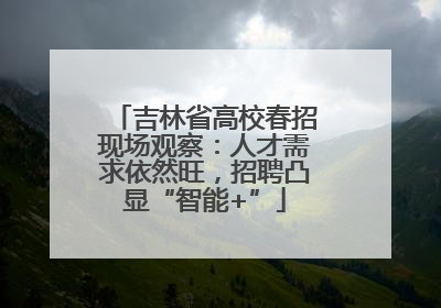 吉林省高校春招现场观察：人才需求依然旺，招聘凸显“智能+”