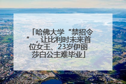 哈佛大学“禁招令”，让比利时未来首位女王、23岁伊丽莎白公主难毕业