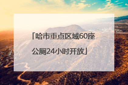 哈市重点区域60座公厕24小时开放