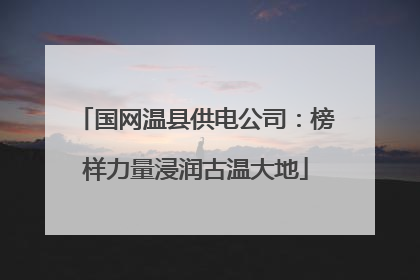 国网温县供电公司：榜样力量浸润古温大地