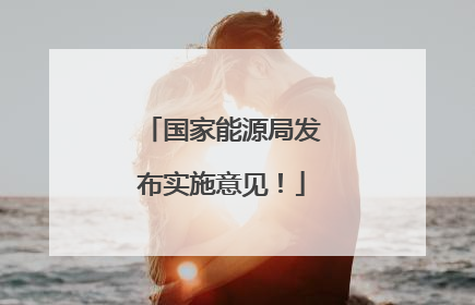 国家能源局发布实施意见！