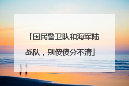 国民警卫队和海军陆战队，别傻傻分不清