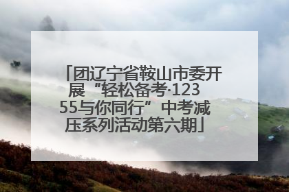 团辽宁省鞍山市委开展“轻松备考·12355与你同行”中考减压系列活动第六期