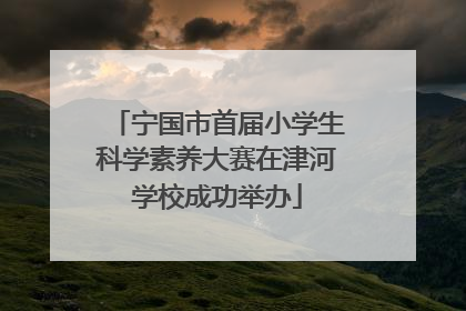 宁国市首届小学生科学素养大赛在津河学校成功举办