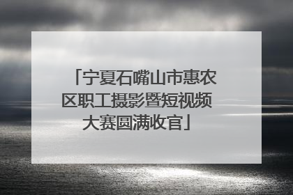 宁夏石嘴山市惠农区职工摄影暨短视频大赛圆满收官