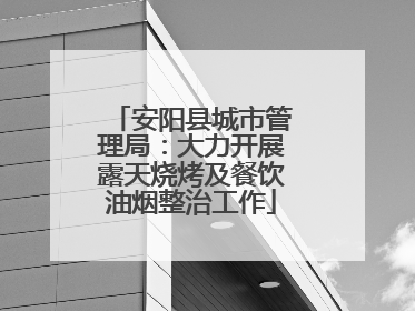 安阳县城市管理局：大力开展露天烧烤及餐饮油烟整治工作