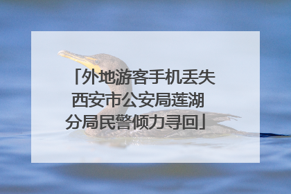 外地游客手机丢失 西安市公安局莲湖分局民警倾力寻回