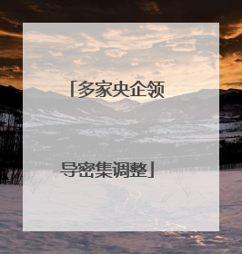 多家央企领导密集调整