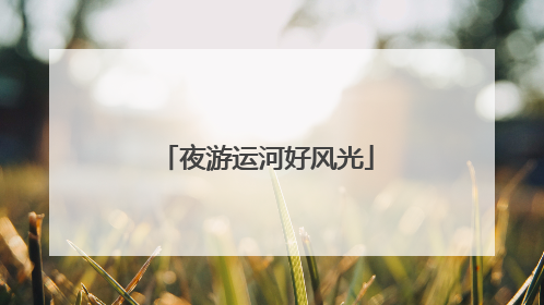 夜游运河好风光