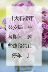 大石桥市公安局：中考期间，这些路段禁止停车！