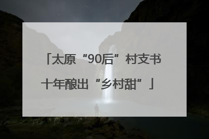 太原“90后”村支书十年酿出“乡村甜”