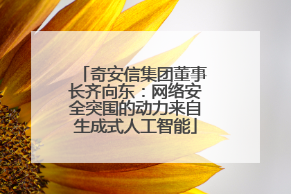 奇安信集团董事长齐向东：网络安全突围的动力来自生成式人工智能