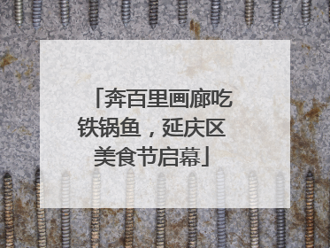 奔百里画廊吃铁锅鱼，延庆区美食节启幕
