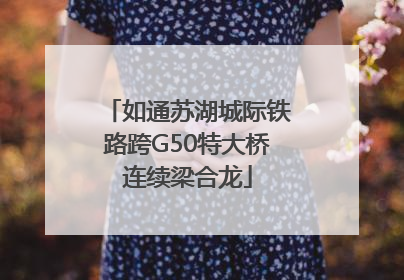 如通苏湖城际铁路跨G50特大桥连续梁合龙
