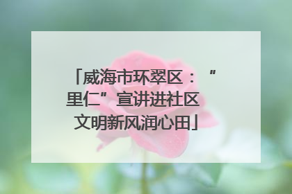 威海市环翠区：“里仁”宣讲进社区 文明新风润心田