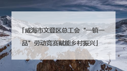 威海市文登区总工会“一镇一品”劳动竞赛赋能乡村振兴