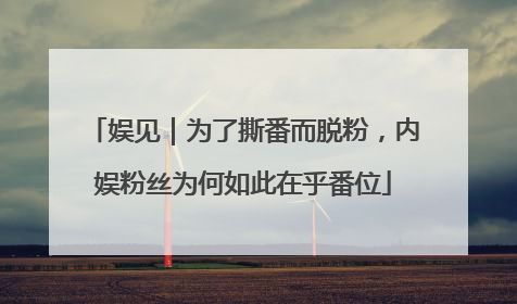 娱见｜为了撕番而脱粉，内娱粉丝为何如此在乎番位