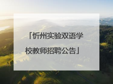 忻州实验双语学校教师招聘公告