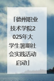 德州职业技术学院2025年大学生暑期社会实践活动启动