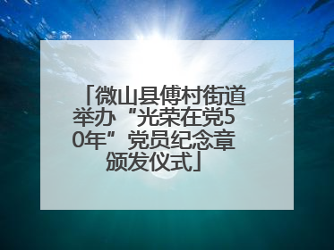 微山县傅村街道举办“光荣在党50年”党员纪念章颁发仪式