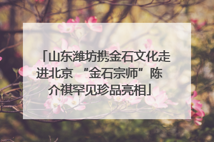 山东潍坊携金石文化走进北京 “金石宗师”陈介祺罕见珍品亮相