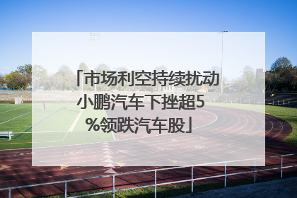市场利空持续扰动 小鹏汽车下挫超5%领跌汽车股