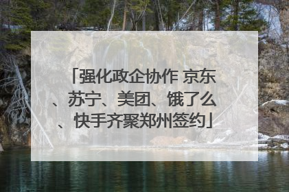 强化政企协作 京东、苏宁、美团、饿了么、快手齐聚郑州签约