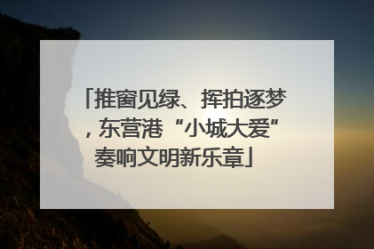推窗见绿、挥拍逐梦，东营港“小城大爱”奏响文明新乐章