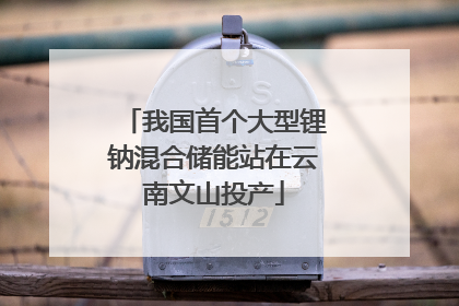 我国首个大型锂钠混合储能站在云南文山投产