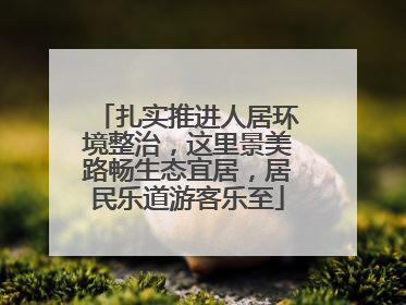 扎实推进人居环境整治，这里景美路畅生态宜居，居民乐道游客乐至