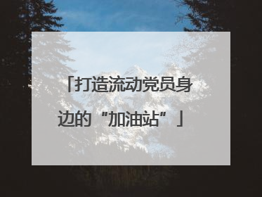 打造流动党员身边的“加油站”