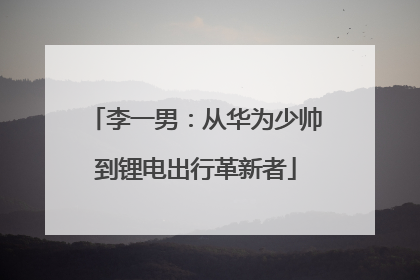 李一男：从华为少帅到锂电出行革新者