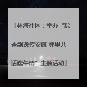 林海社区：举办“粽香飘逸传安康 邻里共话端午情”主题活动