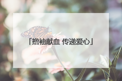 撸袖献血 传递爱心