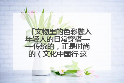 文物里的色彩融入年轻人的日常穿搭——传统的，正是时尚的（文化中国行·这些美 很中国）