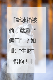 新冰箱被偷，就剩“俩门”？如此“生财”得拘！