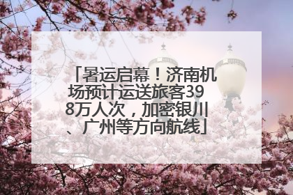暑运启幕！济南机场预计运送旅客398万人次，加密银川、广州等方向航线
