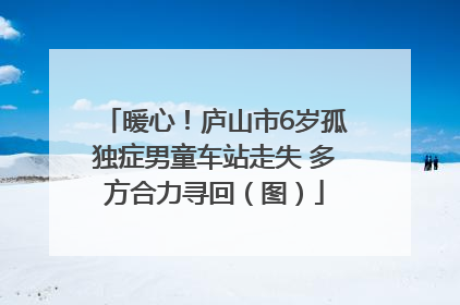 暖心！庐山市6岁孤独症男童车站走失 多方合力寻回（图）