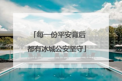 每一份平安背后 都有冰城公安坚守