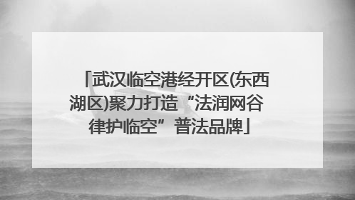 武汉临空港经开区(东西湖区)聚力打造“法润网谷 律护临空”普法品牌