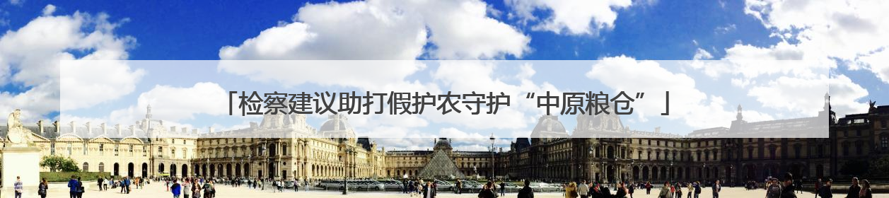 检察建议助打假护农守护“中原粮仓”