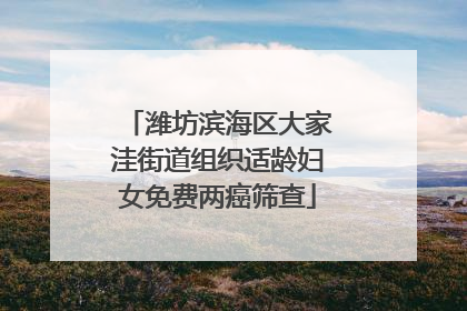 潍坊滨海区大家洼街道组织适龄妇女免费两癌筛查