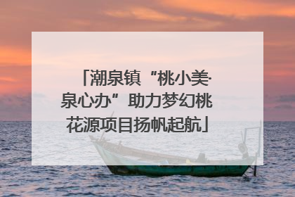 潮泉镇“桃小美·泉心办”助力梦幻桃花源项目扬帆起航