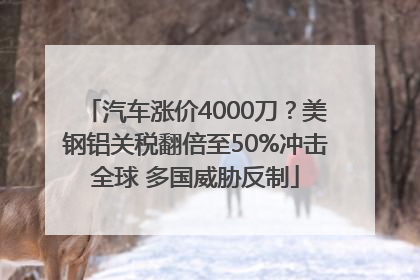 汽车涨价4000刀？美钢铝关税翻倍至50%冲击全球 多国威胁反制