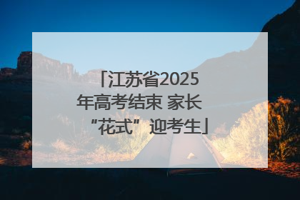 江苏省2025年高考结束 家长“花式”迎考生